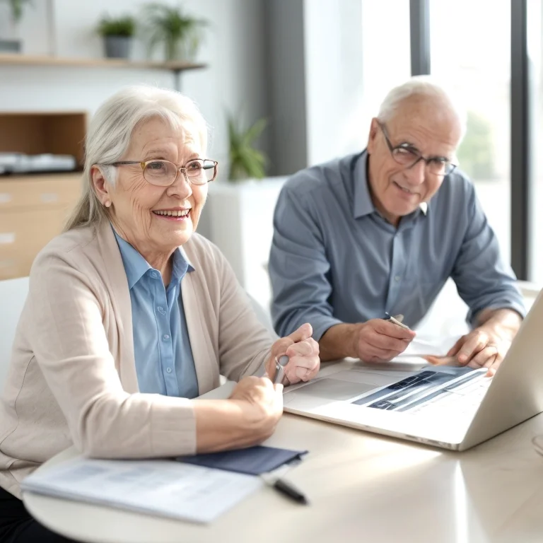 Beratungssituation mit Senioren bei VorsorgeMax